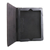 Litchi Grain Slim PU Leather Case and Stand for Apple iPad 2 - Black