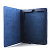 Litchi Grain Slim PU Leather Case and Stand for Apple iPad 2 - Blue