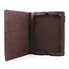 Litchi Grain Slim PU Leather Case and Stand for Apple iPad 2 - Brown