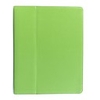 Litchi Grain Slim PU Leather Case and Stand for Apple iPad 2 - Green