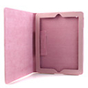 Litchi Grain Slim PU Leather Case and Stand for Apple iPad 2 - Pink