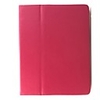 Litchi Grain Slim PU Leather Case and Stand for Apple iPad 2 (Claret-Red)
