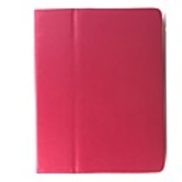 Litchi Grain Slim PU Leather Case and Stand for Apple iPad 2 (Claret-Red)