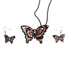 Little Black Butterfly Shaped Glaze Jewelry Set