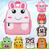 Little Kid Toddler Backpack Baby Boys Girls Kindergarten Pre School Bags Cute Neoprene Cartoon Backpacks for Children 1-5 Years Old Size 9.45x3.54x9.84 miniinthebox