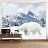 Little Squirrel And Polar Bear Digital Printed Tapestry Decor Wall Art Tablecloths Bedspread Picnic Blanket Beach Throw Tapestries Colorful Bedroom Hall Dorm Living Room Hanging