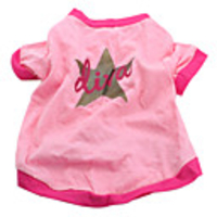 Liva Star Style Cotton T-shirt for Dogs (Pink,  Multiple Sizes Available)