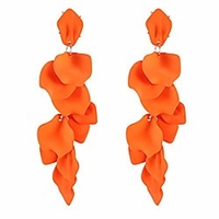 long acrylic petal drop dangle earrings bohemian resin flower statement earrings for women girls valentine
