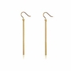 long bar dangle earrings for women girl.vertical stick round line bar drop earring simple geometric strip dangling earring (gold)