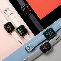 Long Battery-life Smartwatch for Apple/Android Phones,  Water-resistant Sports Tracker Support Heart Rate/Blood Pressure Measure