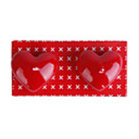 Long Burning Sweet Heart Shaped Candles - Rose (2-Piece Set)