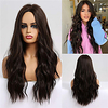Long Curly Hair Wigs for Women Ash Blonde Synthetic Hair wig Middle Parting miniinthebox