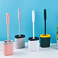 Long Handle Gap Soft Toilet Brush Wall-mounted Silicone Toilet Brush Toilet Cleaning Brush Toilet Brush Toilet Brush