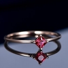 long rui an n rose gold ring temperament pigeon blood ruby ring female retro low luxury red crystal simulation diamond ring miniinthebox