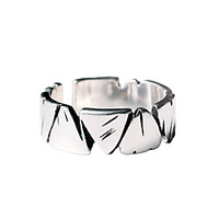 long rui creative stone ring female ins silver plated fashion personality sea dry stone rotten open ring ring cold wind miniinthebox