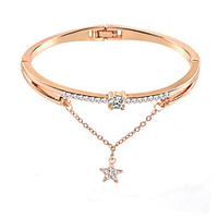 long rui cross-border jewelry wish hot sale shaking five-pointed star diamond bracelet europe and america european and american fashion crystal bracelet miniinthebox