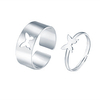 long rui european and american cross-border new butterfly ring set cold wind retro creative geometric hollow ring 2-piece set miniinthebox