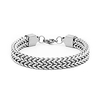 long rui european and american jewelry hot style hip-hop double row positive and negative mesh stainless steel bracelet fashion metal bracelet miniinthebox