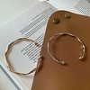 long rui ins niche design cold wind simple wild bracelet female net red wave pattern plain circle open bracelet bracelet miniinthebox