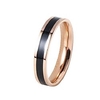 long rui net celebrity vibrato titanium steel rose gold ring female ins men and women couple black and white ceramic pair ring ring jewelry miniinthebox