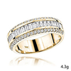 long rui wish hot sale european and american light luxury fashion 14k gold three-drain diamond and alternate ring simple factory direct sales miniinthebox