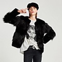 Long Sleeve Coats / Jackets Faux Fur Party / Evening / Office / Career Bolero With Fur / Tie Dye