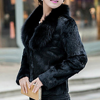 Long Sleeve Coats / Jackets Faux Fur Party / Evening / Office / Career Bolero With Solid