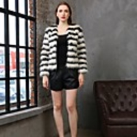 Long Sleeve Coats / Jackets Faux Fur Party / Evening / Office / Career Women