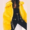Long Sleeve Coats / Jackets Faux Fur Party / Evening Women