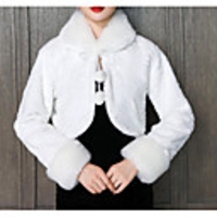 Long Sleeve Coats / Jackets Faux Fur Party / Evening Women