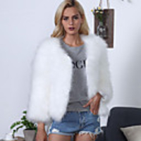 Long Sleeve Coats / Jackets Faux Fur Wedding / Party / Evening Women