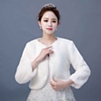 Long Sleeve Coats / Jackets Faux Fur Wedding / Party / Evening Women