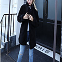 Long Sleeve Coats / Jackets Faux Fur Wedding Bolero With Fur
