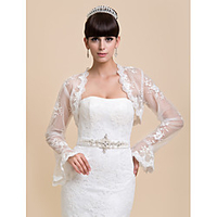 Long Sleeve Coats / Jackets Lace Wedding / Party Evening / Casual Wedding Wraps With miniinthebox
