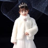 Long Sleeve Shawls / Cute Faux Fur Party / Evening / Birthday Shawl Wrap / Kids