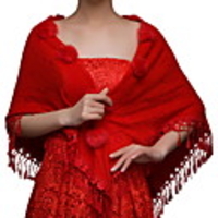 Long Sleeve Shawls Faux Fur Wedding Women