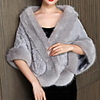 Long Sleeve Shawls Faux Fur Wedding Women