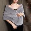 Long Sleeve Shawls Faux Fur Wedding Women