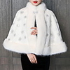 Long Sleeve Shawls Faux Fur Wedding Women
