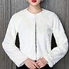 Long Sleeve Shawls Faux Fur Wedding Women