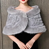 Long Sleeve Shawls Faux Fur Wedding Women