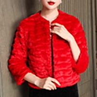 Long Sleeve Shawls Faux Fur Wedding Women