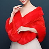 Long Sleeve Shawls Faux Fur Wedding Women