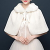Long Sleeve Shawls Faux Fur Wedding Women