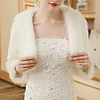 Long Sleeve Shawls Faux Fur Wedding Women