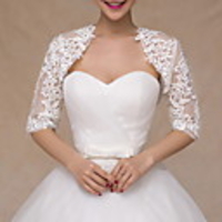 Long Sleeve Shawls Terylene Wedding Women