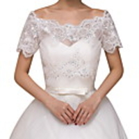 Long Sleeve Shawls Terylene Wedding Women
