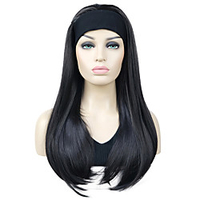 Long Straight Blonde Synthetic Wig HEADBAND Hair Wigs miniinthebox