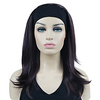 Long Straight Layered Headband attached Bleach Burgundy Full Synthetic Wig Hair Piece miniinthebox