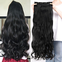 Long Wavy 5 Clips Hair Extensions 22Inch/32Inch Synthetic Clip On Hair Extensions High Tempreture Fake For Women miniinthebox